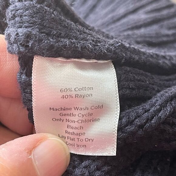 Talbots navy‎ long sleeve zip cardigan sweater, size medium - Picture 8 of 11